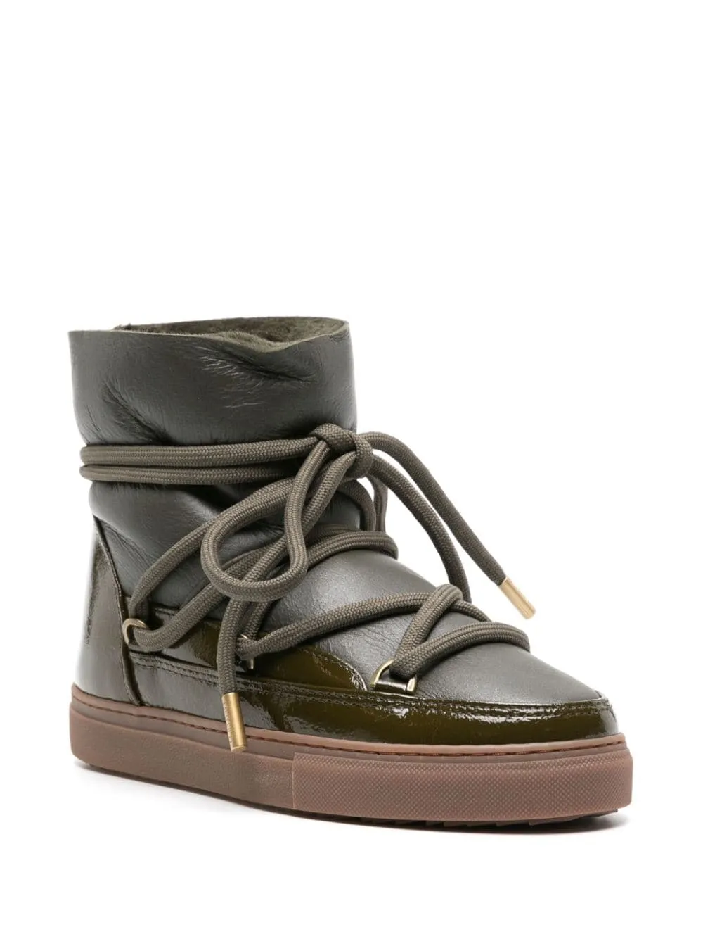 Stivali stringati in verde - donna
