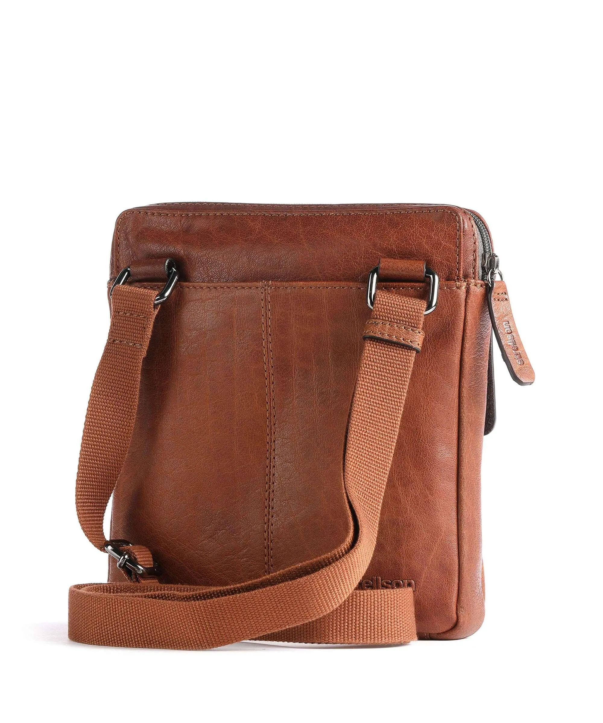  Strellson Hyde Park Borsa a tracolla pelle di vacchetta grana marrone  