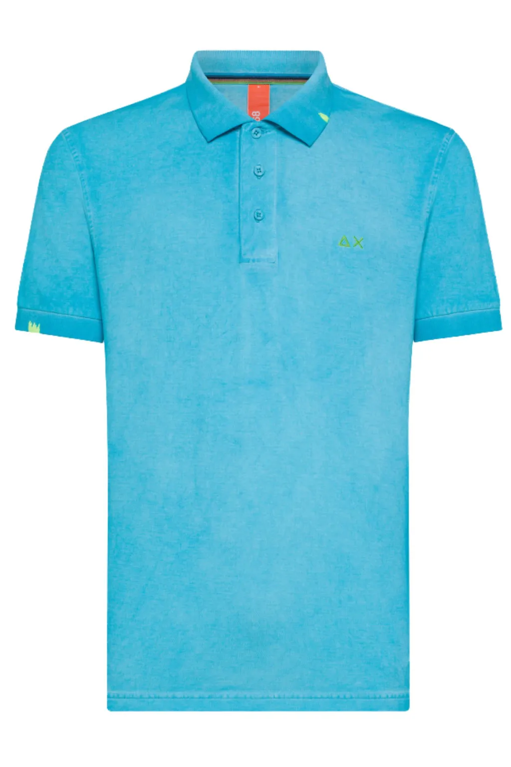 SUN 68 POLO SPECIAL DYED S/S TURCHESE A34143