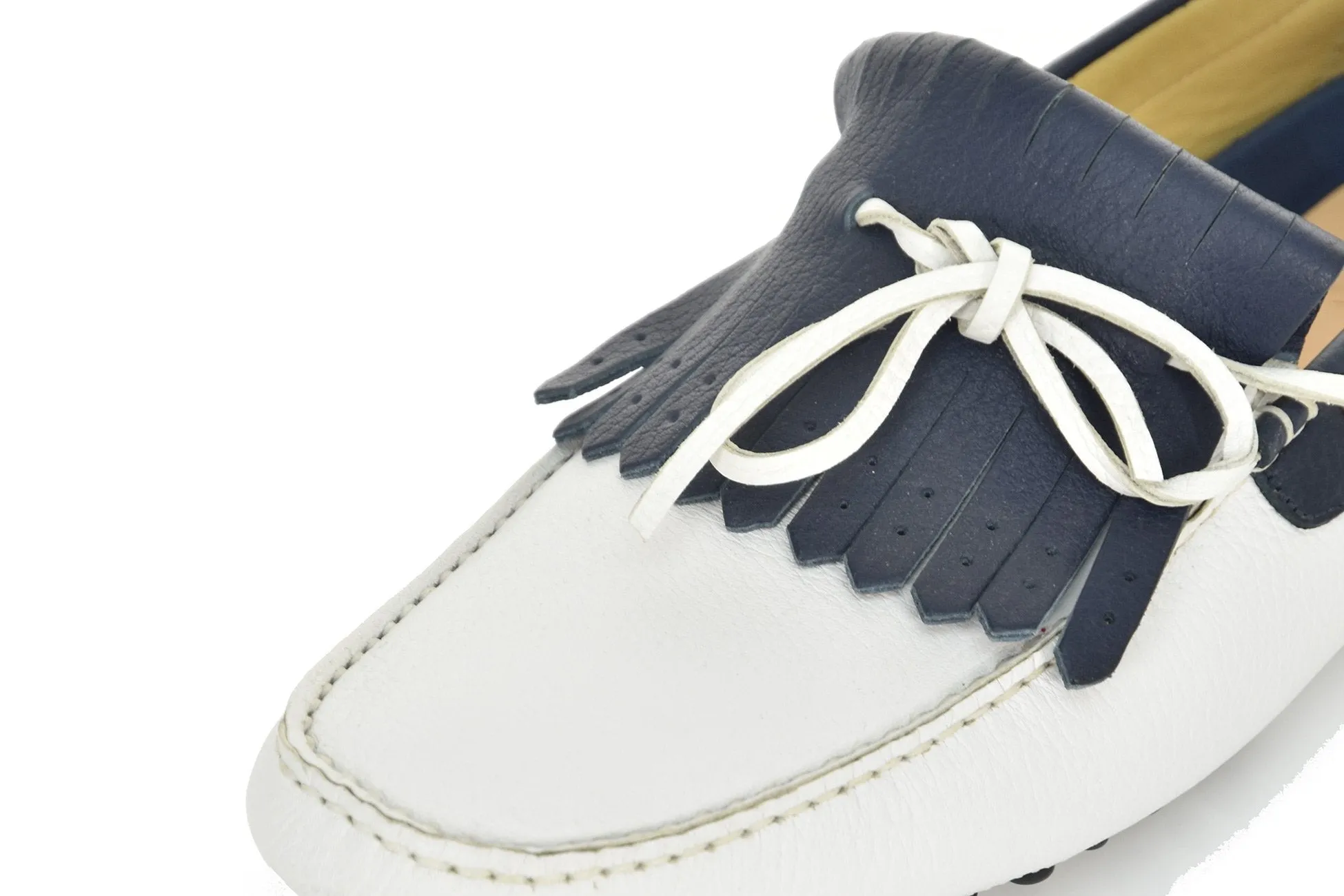 Sutor Mantellassi Mocassino Blu e Bianco Uomo Mod.C203B