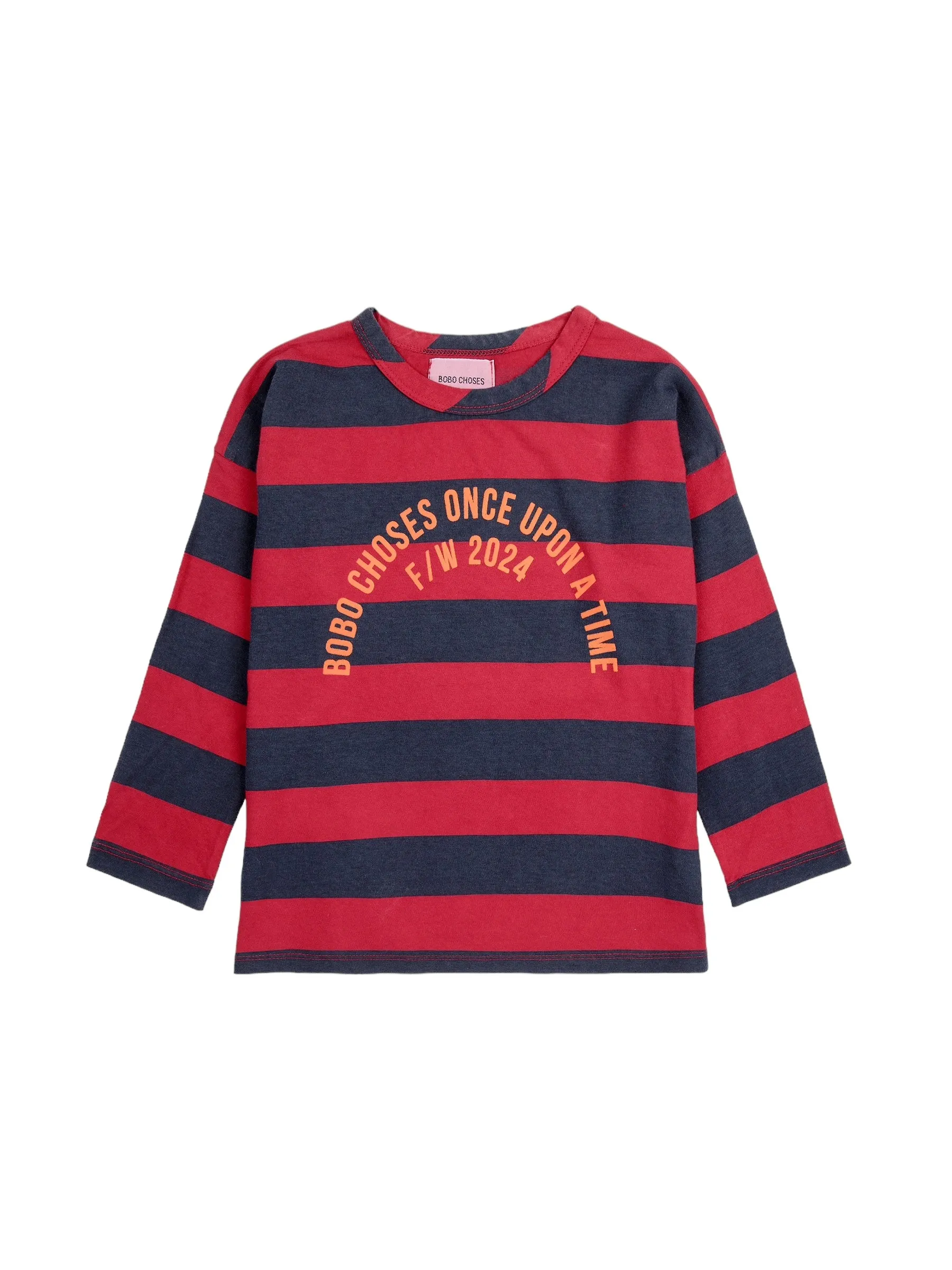 T-shirt a righe blu e rosse per bambini