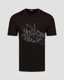 T-shirt nera da uomo C.P. Company