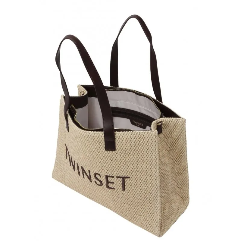 TWINSET borsa Tote in paglia