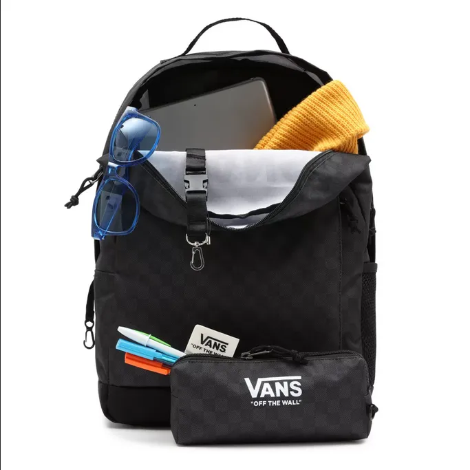 Vans Unisex backpack with case for school and free time Skool VN0A5FOKBA5 checkers black 