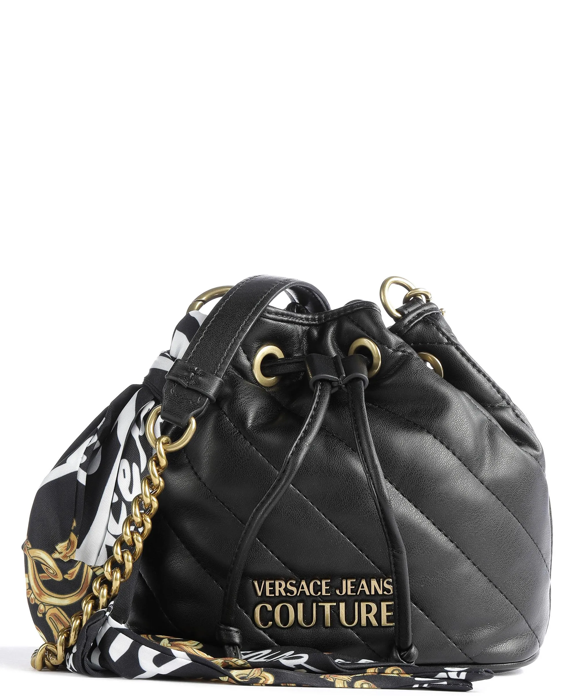  Versace Jeans Couture Borsa a secchiello pelle sintetica nero  