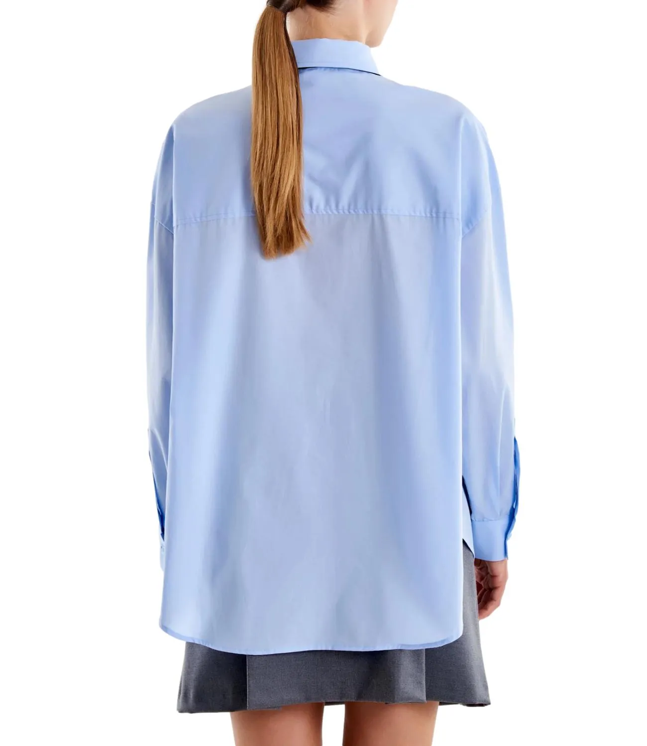VICOLO Vicolo camicia celeste donna