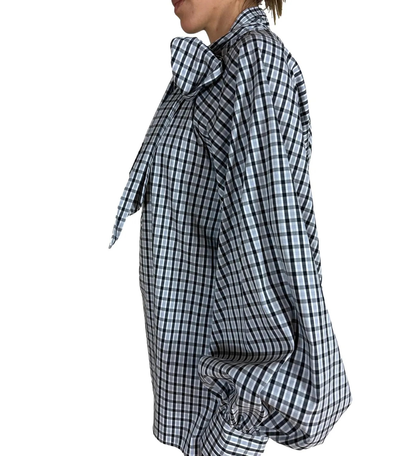 VICOLO Vicolo camicia quadri bianco/nero donna