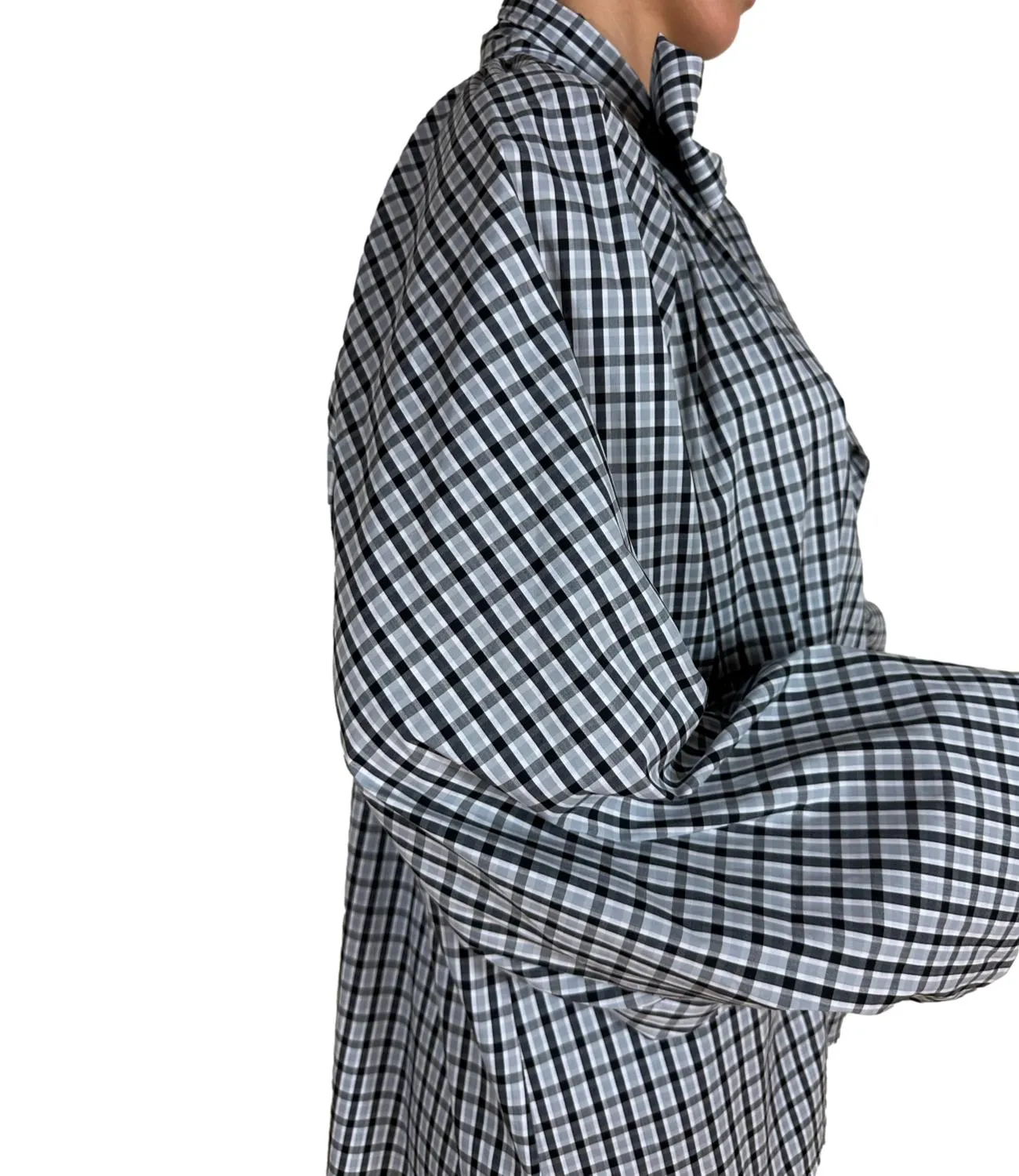 VICOLO Vicolo camicia quadri bianco/nero donna