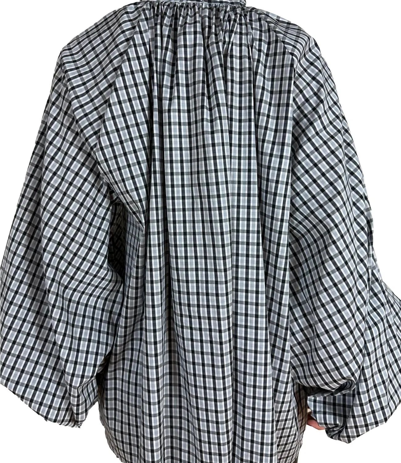 VICOLO Vicolo camicia quadri bianco/nero donna