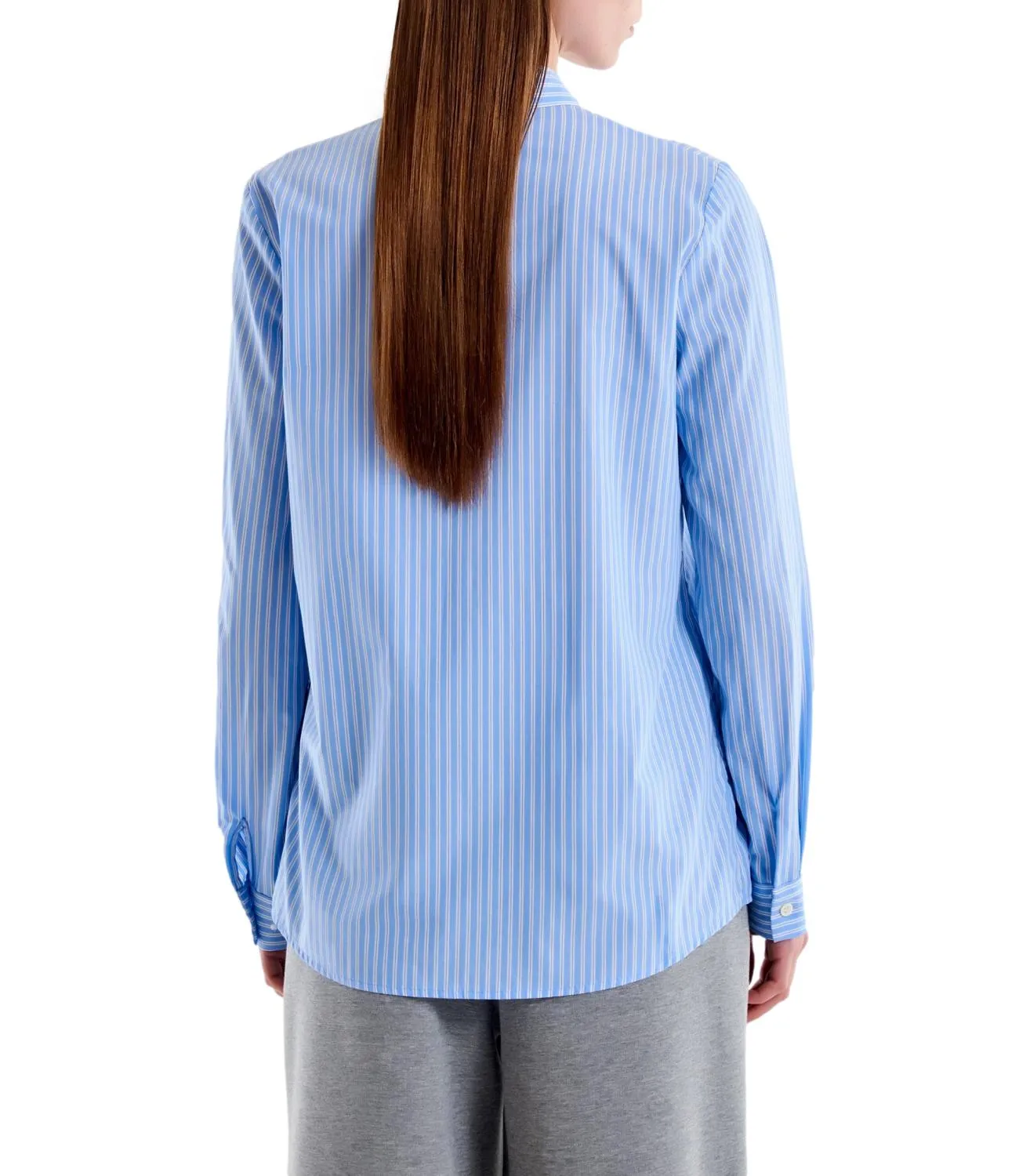 VICOLO Vicolo camicia riga sottile azzurro donna