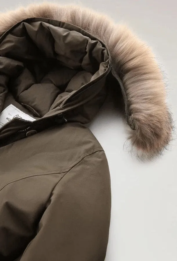 Woolrich Parka Arctic Donna Cotone Verde/Verde Scuro