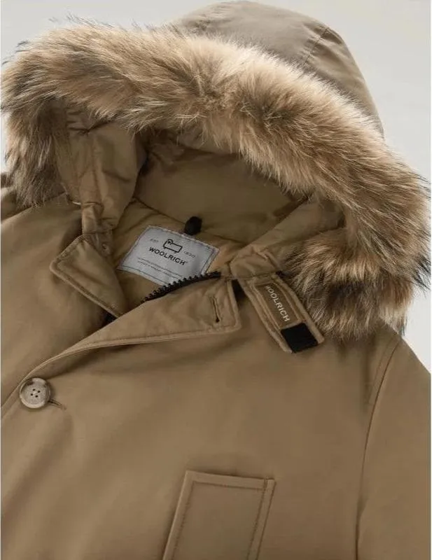 Woolrich Parka Arctic Uomo Cotone Beige/Elmwood Brown
