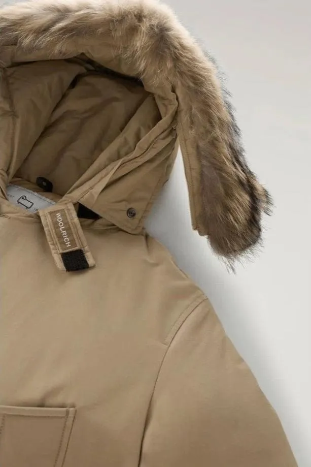 Woolrich Parka Arctic Uomo Cotone Beige/Elmwood Brown