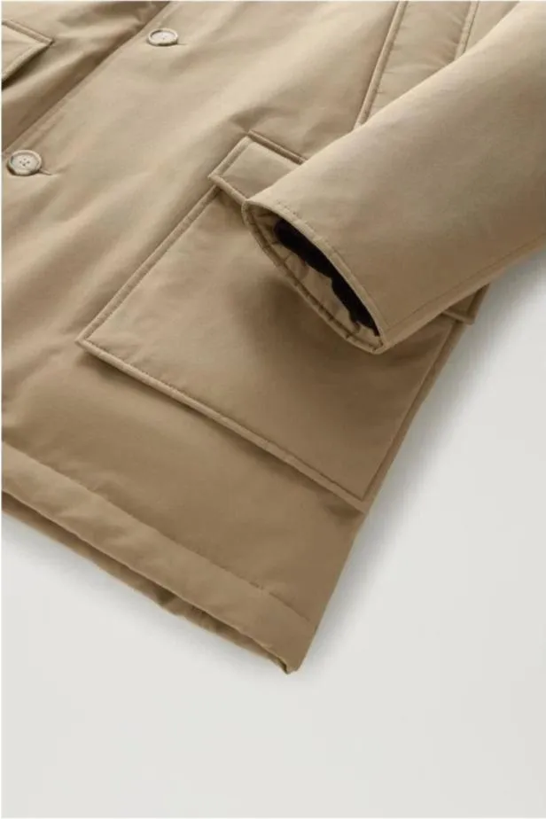 Woolrich Parka Arctic Uomo Cotone Beige/Elmwood Brown