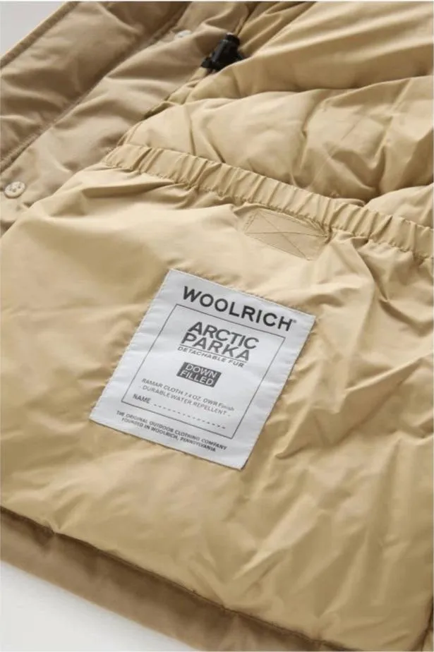 Woolrich Parka Arctic Uomo Cotone Beige/Elmwood Brown