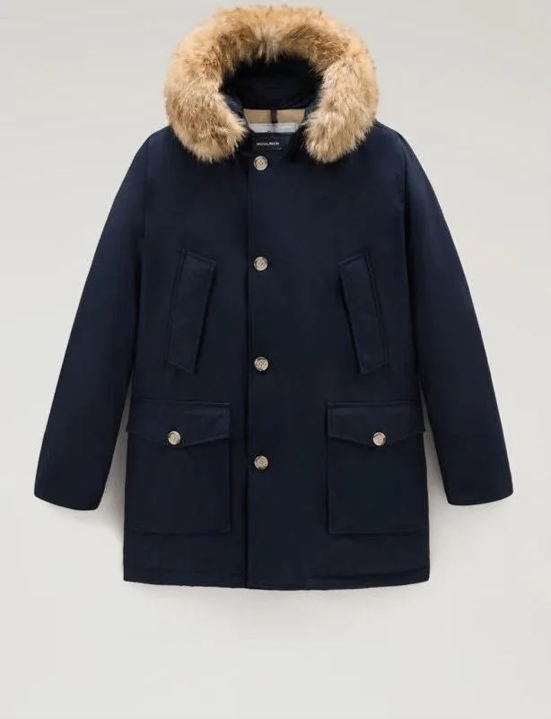 Woolrich Parka Arctic Uomo Cotone Blu/Melton Blue