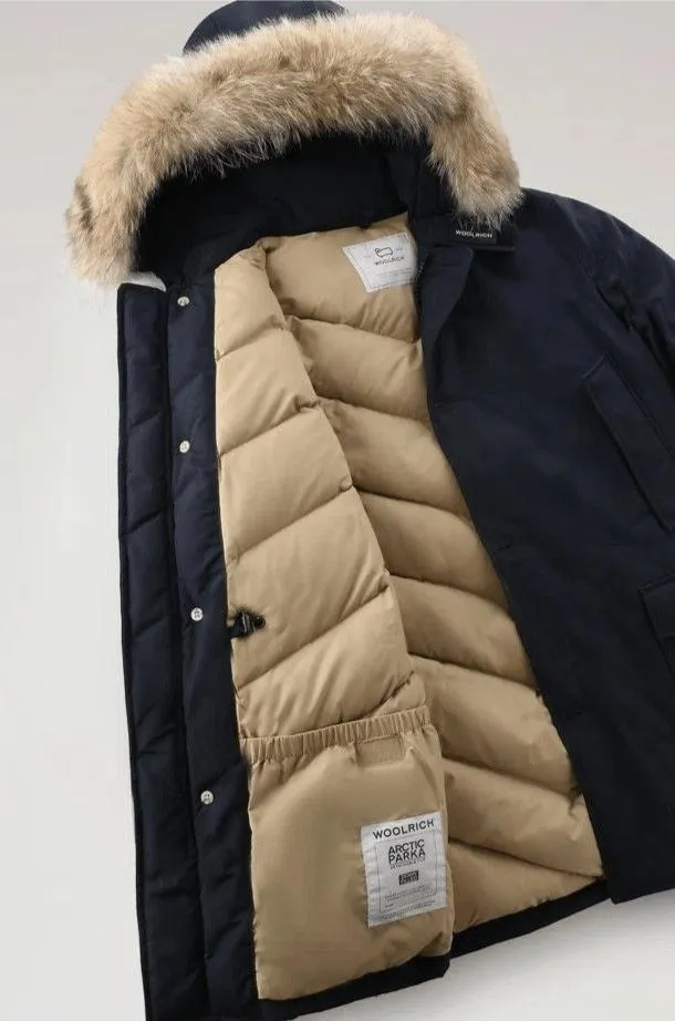 Woolrich Parka Arctic Uomo Cotone Blu/Melton Blue