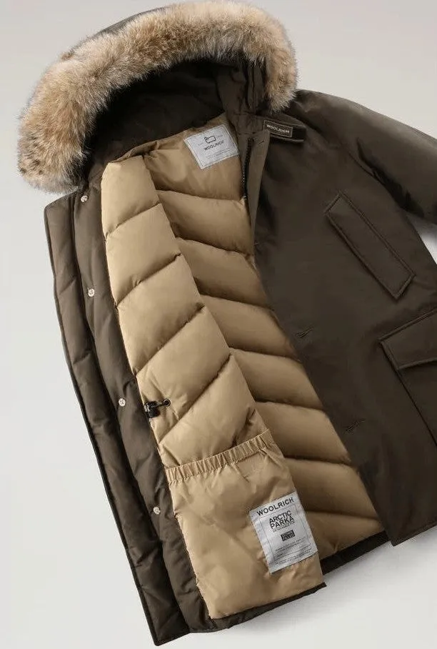 Woolrich Parka Arctic Uomo Cotone Verde/Verde Scuro
