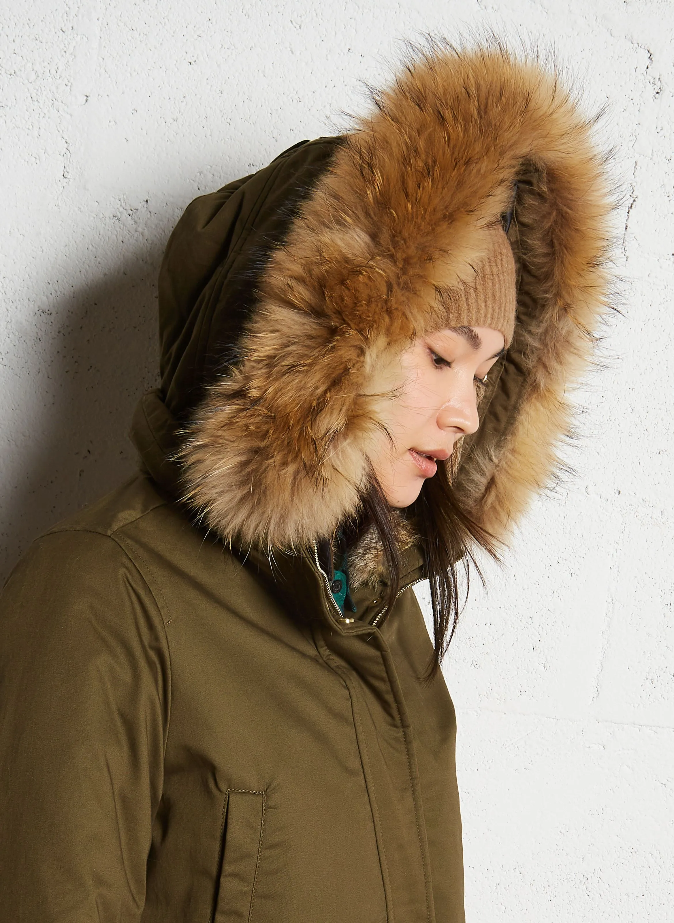  ZAPA   PARSON - Parka a collo alto in misto cotone | Kaki