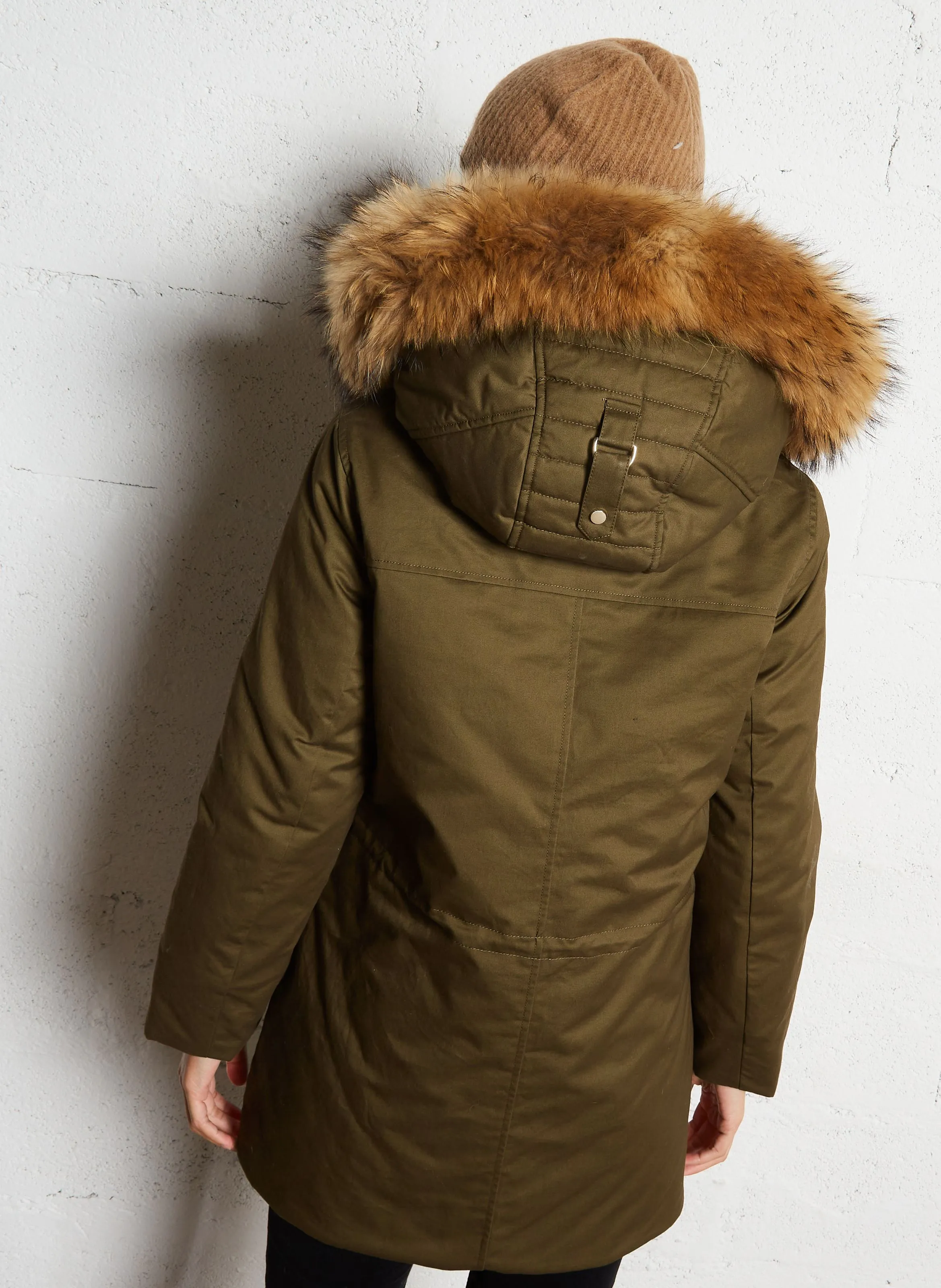  ZAPA   PARSON - Parka a collo alto in misto cotone | Kaki