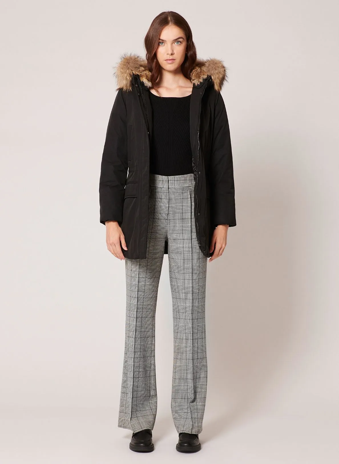  ZAPA   PARSON - Parka a collo alto in misto cotone | Nero