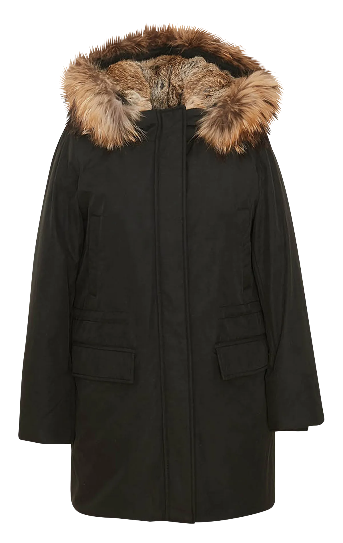  ZAPA   PARSON - Parka a collo alto in misto cotone | Nero