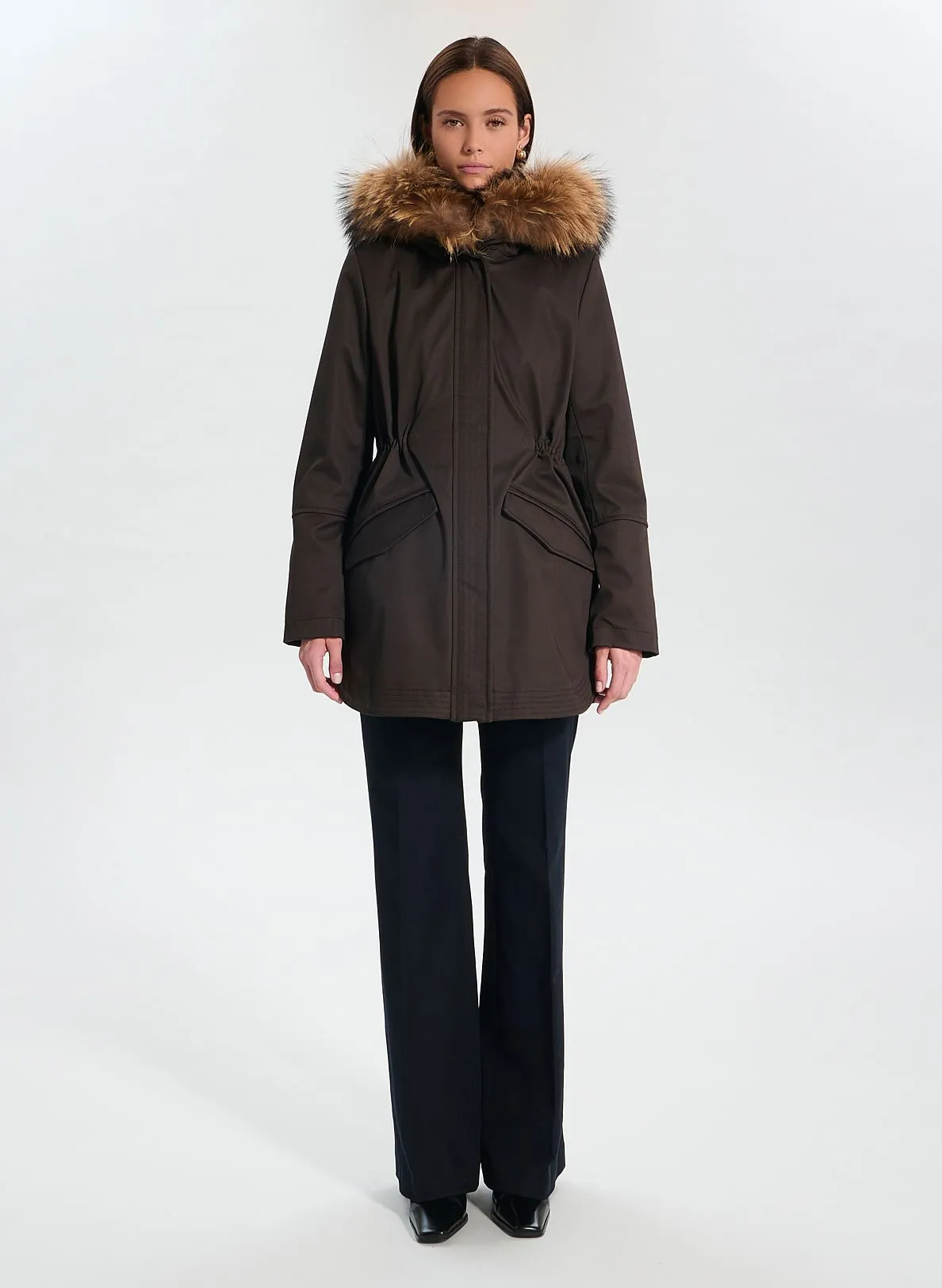  ZAPA   PIRIA - Parka a collo alto in cotone | Kaki