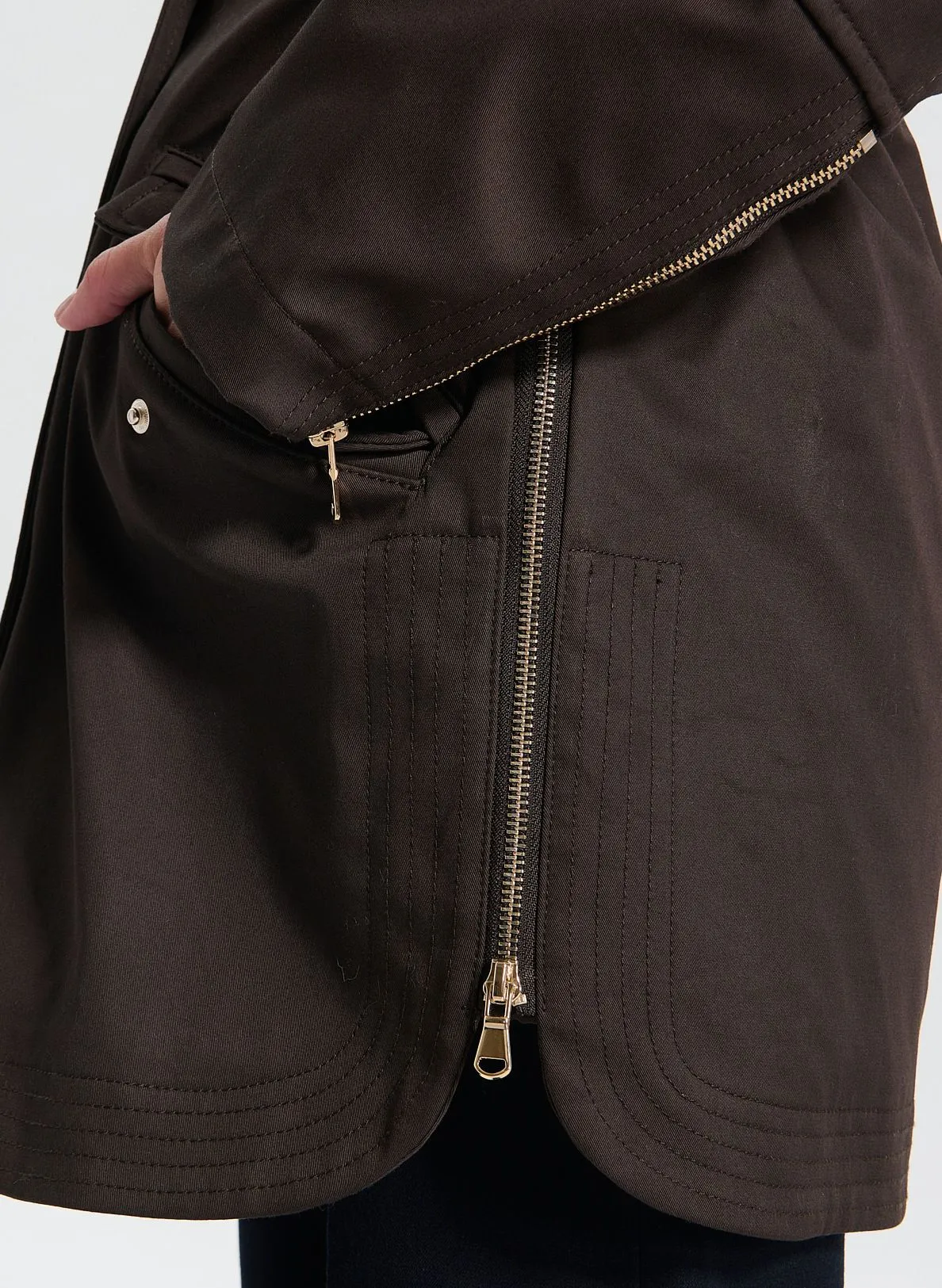  ZAPA   PIRIA - Parka a collo alto in cotone | Kaki